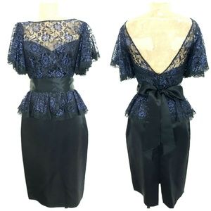 Vintage 80s Gunne Sax Lace Dress Size Small